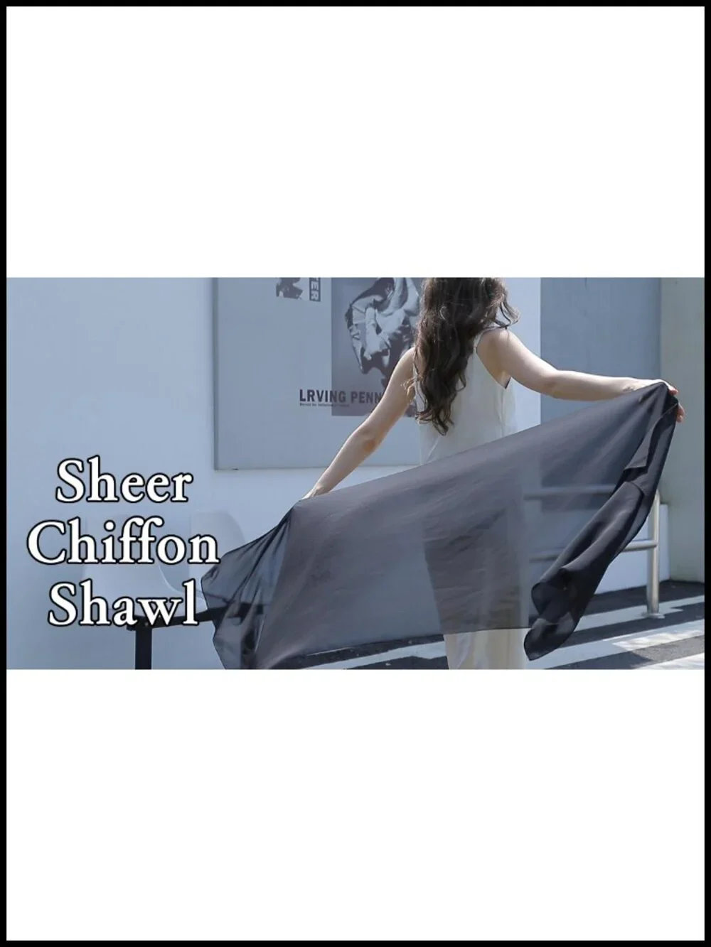 Ladiery Wraps & Pashminas for Women Sheer Chiffon Shawl Evening Wedding Cover Up